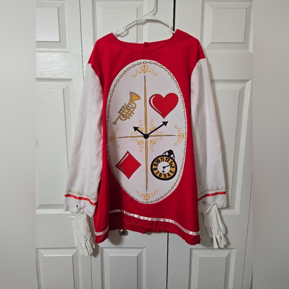 White Rabbit Costume With Gloves, XL, Era Spooky (No Bunny Ears)